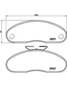 PB7001 Juego de pastillas de freno Brembo