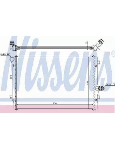Radiador de refrigeración NISSENS 65281A